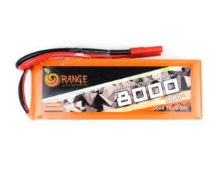 Orange 11.1V 8000mAh 30C 3S Lithium Polymer Battery Pack