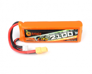 Orange 6.6V 2100mAh 30C 2S Lithium Iron Phosphate (LiFePO4) Battery Pack