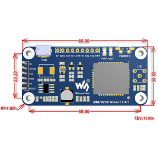 SIM7020E based NB-IoT HAT for Raspberry Pi