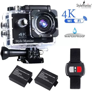 Garundropsy 4K Wifi Waterproof 2 inch LCD 12 Megapixels Sports and Action Camera  (Black, 12 MP)