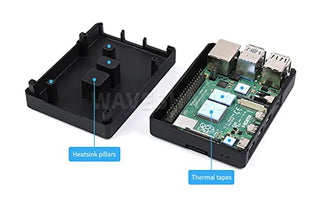 Aluminum Stripe Grooved Case for Raspberry Pi 4, Inner Heatsink Pillars