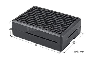 Aluminum Stripe Grooved Case for Raspberry Pi 4, Inner Heatsink Pillars