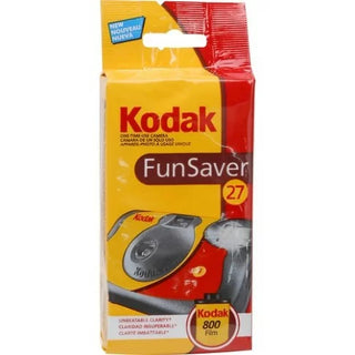 Kodak Funsaver 35mm One-Time-Use Disposable Camera ISO-800 with Flash – 27 Exposures (USED)