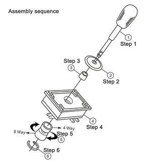 Arcade 2Pin Joystick switchable to 4/8 Ways