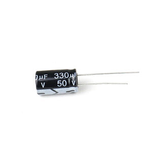 330uf 50V Through Hole 10×17 Electrolytic Capacitor (Pack of 500) - The Engineer Store