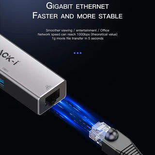 Black-i USB-C to 3-Port USB 3.0 Hub & Gigabit Lan