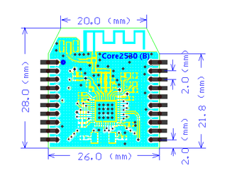 Core2530 (B) ZigBee Module, Based On CC2530F256 Chip, XBee Compatible Interface