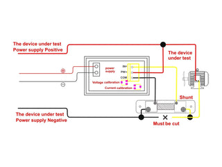 0.28″ 5 Wires Red Led Digital Dual DC 100V 100A Voltmeter Ammeter Without Shunt