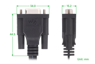 RS232 to RJ45 Console Cable, RS232 DB9 Female Port to RJ45 Console Male Port, Cable Length 1.8m