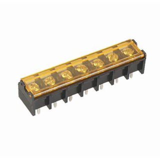 HB9500-9.5-7P 9.5mm Pitch 7-Pin Barrier Terminal Connector with Flap Cover Lid 300V 30A