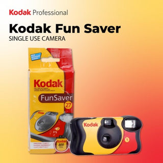 Kodak Funsaver 35mm One-Time-Use Disposable Camera ISO-800 with Flash – 27 Exposures, 8617763