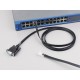 RS232 to RJ45 Console Cable, RS232 DB9 Female Port to RJ45 Console Male Port, Cable Length 1.8m