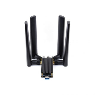 5G DONGLE Module, quad antennas, USB3.1 port, Aluminum Alloy Heatsink, M.2 Key B Interface