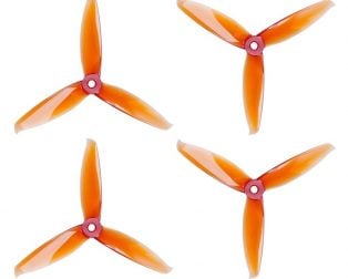 Orange HD 5152(5.1X5.2) Tri Blade Flash Propellers 2CW+2CCW 2 Pair – Orange