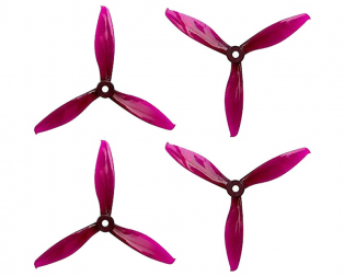 Orange HD 5149(5.1X4.9) Tri-Blade Flash Durable Propellers 2CW+2CCW 2 Pair-Transparent Purple