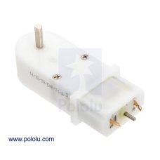 Pololu 1515 / 1519 120:1 Mini Plastic Gearmotor, 90° 3mm D-Shaft Output, Extended Motor Shaft