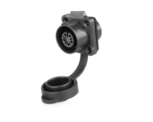 LP-12 Female 5 Pin Soldering Type Power Socket with Plastic Shell IP67 125V 5A