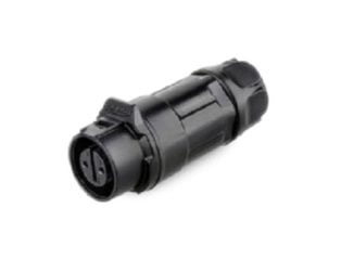 LP-12 Female 2 Pin Soldering Type Power Connector with Plastic Shell IP67 125V 5A