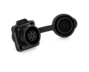 LP-12 Female 7 Pin Soldering Type Floating Power Socket with Plastic Shell IP67 100V 3A