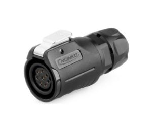 LP-16 8 Pin Female Soldering Type Power Plug Lock with Plastic Shell IP67 250V 5A