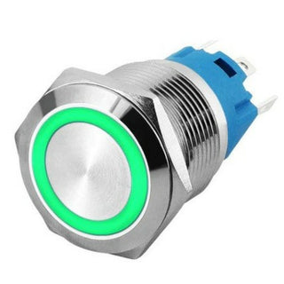 22mm ProMax PPS22006GRM Metal Push Button Switch Waterproof Momentary Green