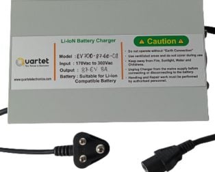 Quartet 24S LiFePO4 Battery Charger – 87.60V 08A with IEC-C13 Connector