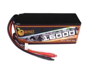 ஆரஞ்சு 22.2V 16000mAh 25C 6S லித்தியம் பாலிமர் பேட்டரி பேக்