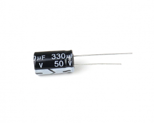 330 uF 50V Through Hole Electrolytic Capacitor (Pack of 10)