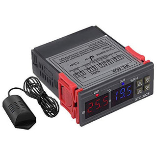 12V STC-3028 Dual Digital Thermostat Temperature Humidity Control
