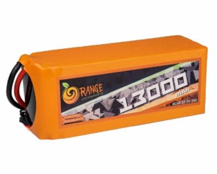 ஆரஞ்சு 22.2V 13000mAh 25C 6S லித்தியம் பாலிமர் பேட்டரி பேக்