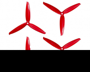 Orange HD 6042(6X4.2) Tri Blade Flash Propellers 2CW+2CCW 2 Pair Ferrari Red