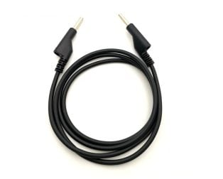 50cm Black Double 4mm Banana Cable 15A