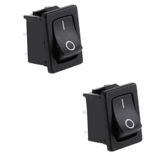2 Pin Mini On-Off SPST Rocket Switch (19 x 13mm) - Pack of 2