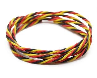 Twisted 22AWG Servo Wire Red/Black/Yellow (1mtr)