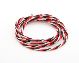 Twisted 22AWG Servo Wire Red/Black/White ~ 1Meter