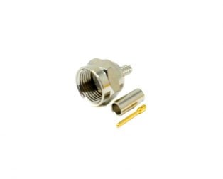 Crimp Type F Connector Straight Male For Coaxial Cable