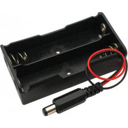 18650 2 battery holders with DC5.5*2.1mm power plug