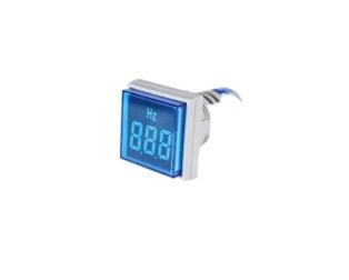 Blue 20-75Hz 22mm AD16- 22DSHZ Square Cover LED Hertz Meter Indicator Light
