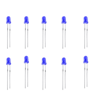 3mm DIP Diffused Blue Led (Pack of 10)
