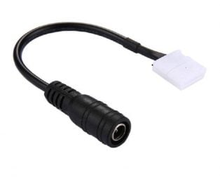 DC Connector to 2pin 10mm Free Welding Connector 5.5 * 2.1mm Jack Cable Wires Adapters for Single Color LED Strip – 5pcs