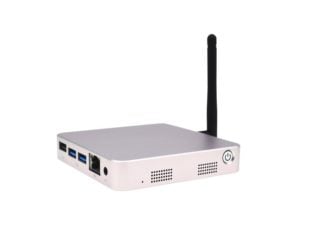 EDATEC CM4 Media baseboard, CM4108000 8GB DDR120G SSD WiFi/Bluetooth Antenna Silver Color CNC Aluminum Case 8MP Camera