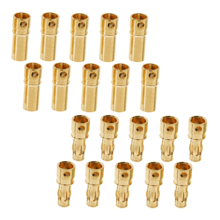 3.5mm Male Female Banana Plug Bullet Connector (Pack of 10)