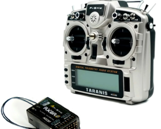 FrSky Taranis X9D Plus 2019 Digital Telemetry Drone Remote Control with FrSky RX8R Pro Receiver- (Silver Colour)