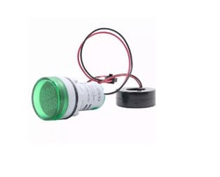 Green AC50-500V 0-100A 22mm AD16-22DVA Round LED Indicator Light with Transformer