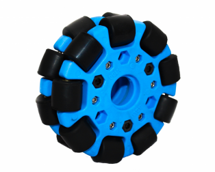 EasyMech Blue 100mm Double Glass Fiber Omni Wheel (BUSH TYPE ROLLER) High Quality