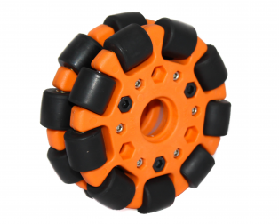 EasyMech Orange 100mm Double Glass Fiber Omni Wheel (BUSH TYPE ROLLER) High Quality