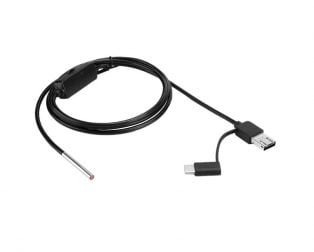 INSKAM USB and Android OTG Endoscope 3in1 Borescope 3.9mm Ultra thin Waterproof Inspection Snake Camera with LED Light