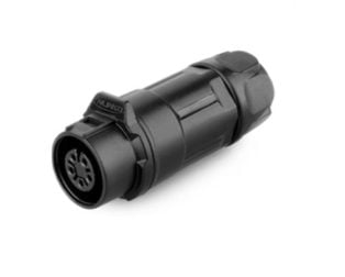 LP-12 5 Pin Female Soldering type Power Plug with Plastic shell, IP67 125V 5A