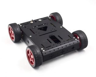 Metal Tank Robot Smart Car Chassis Kit (Black)