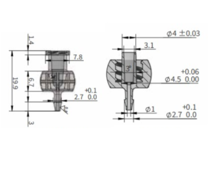 Luer Butt Connector – 3/32 cycle 1/8